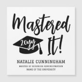 Personalized Masters Degree Graduation Mastered It (正面)