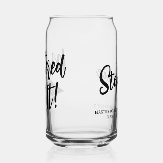 Personalized Masters Degree Graduation Mastered It ガラス缶 (左)