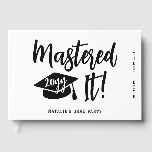 Personalized Masters Degree Graduation Mastered It ゲストブック (正面)