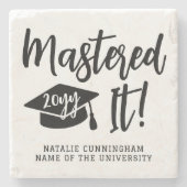Personalized Masters Degree Graduation Mastered It ストーンコースター (正面)