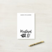 Personalized Masters Degree Graduation Mastered It ポストイット (デスク上)