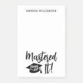 Personalized Masters Degree Graduation Mastered It ポストイット (正面)