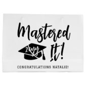 Personalized Masters Degree Graduation Mastered It ラージペーパーバッグ (裏面)