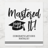 Personalized Masters Degree Graduation Mastered It ワインラベル (シングルラベル)