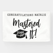 Personalized Masters Degree Graduation Mastered It 横断幕 (横)