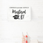 Personalized Masters Degree Graduation Mastered It 横断幕 (インサイチュ)