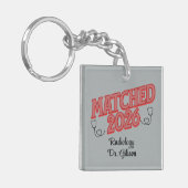Personalized Match Day Medical Residency Specialty キーホルダー (正面左)