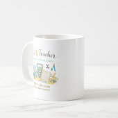 Personalized Math Teacher Gift コーヒーマグカップ (正面左)