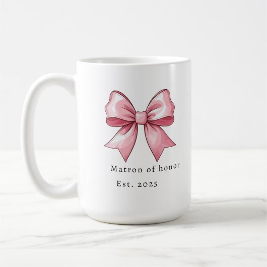 Personalized Matron of Honor Gift Wedding コーヒーマグカップ (左)