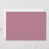 Personalized Mauve Floral Botanical Note Card ノートカード (裏面)