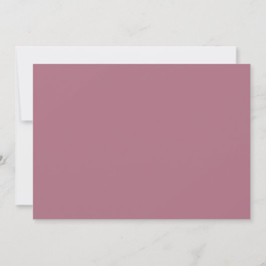 Personalized Mauve Floral Botanical Note Card ノートカード (裏面)