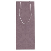 Personalized Mauve Roses Lace Damask Gift Bag ワインギフトバッグ (裏面)