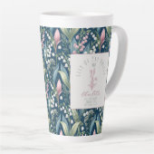 Personalized May Birth Flower カフェラテマグ (右アングル)