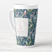 Personalized May Birth Flower カフェラテマグ (左アングル)