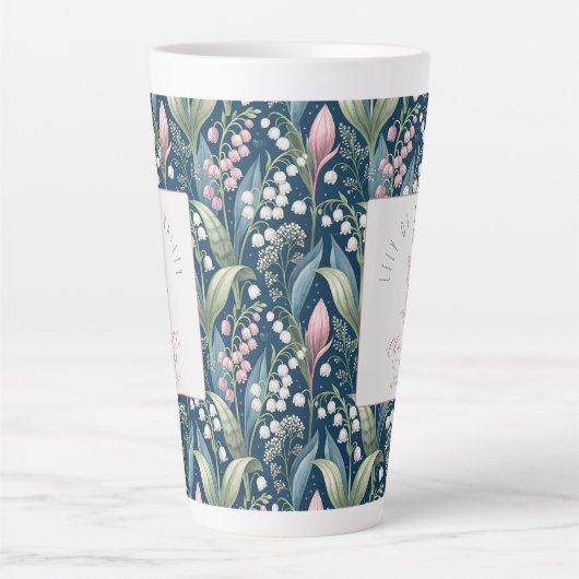 Personalized May Birth Flower カフェラテマグ (正面)
