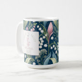 Personalized May Birth Flower コーヒーマグカップ (正面左)