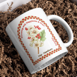 Personalized May Birth Month Flower コーヒーマグカップ
