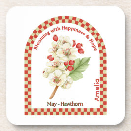 Personalized May Birth Month Flower Coaster コースター