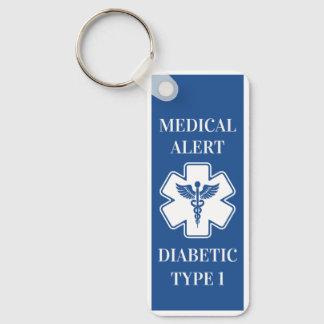 Personalized Medical Alert Diabeties ICE Emergency キーホルダー