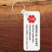 Personalized Medical Alert Medical Information ID キーホルダー (正面)