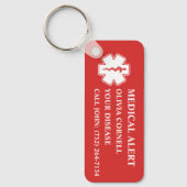 Personalized Medical Alert Medical Information ID キーホルダー (正面)