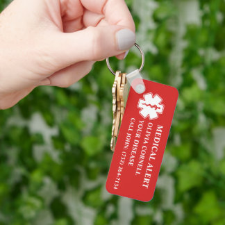 Personalized Medical Alert Medical Information ID キーホルダー