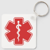 Personalized Medical Alert Medical Information ID キーホルダー (裏面)