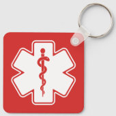 Personalized Medical Alert Medical Information ID キーホルダー (裏面)