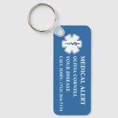 Personalized Medical Alert Medical Information ID キーホルダー (正面)