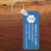 Personalized Medical Alert Medical Information ID キーホルダー (正面)