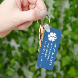 Personalized Medical Alert Medical Information ID キーホルダー