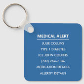 Personalized Medical Alert Medical Information ID キーホルダー (正面)