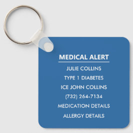 Personalized Medical Alert Medical Information ID キーホルダー
