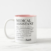 Personalized Medical Assistant Mug Thank You Gift ツートーンマグカップ (左)