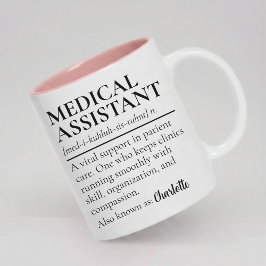 Personalized Medical Assistant Mug Thank You Gift ツートーンマグカップ
