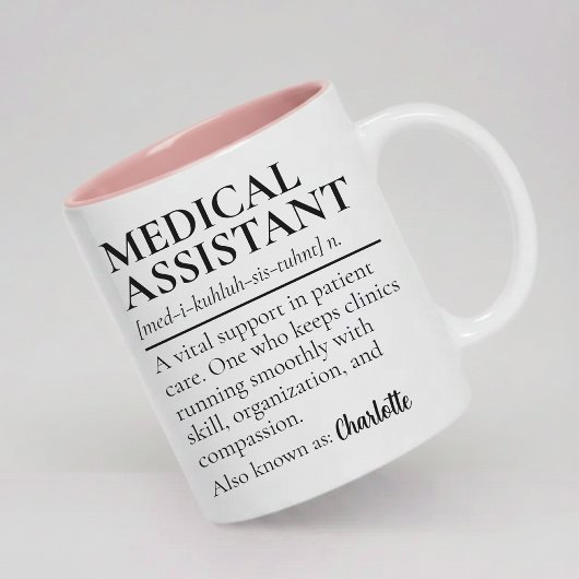 Personalized Medical Assistant Mug Thank You Gift ツートーンマグカップ