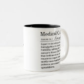 Personalized Medical Coder Funny Definition  ツートーンマグカップ (正面右)