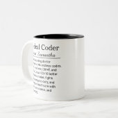 Personalized Medical Coder Funny Definition  ツートーンマグカップ (正面左)