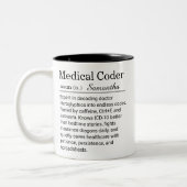 Personalized Medical Coder Funny Definition  ツートーンマグカップ (左)