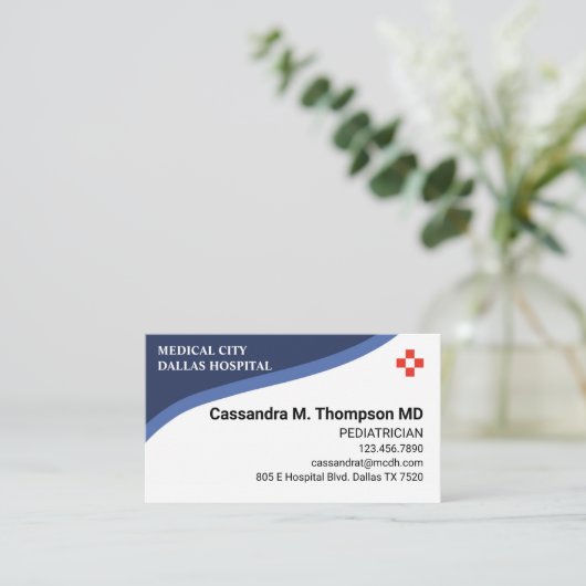 Personalized Medical Hospital Employee 名刺 (スタンド正面)