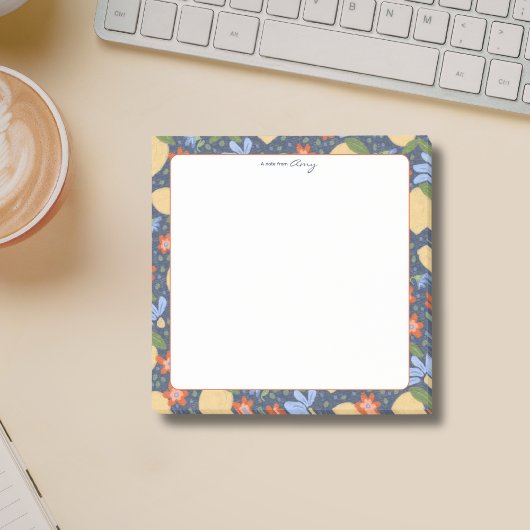Personalized Mediterranean Lemon Blossom ポストイット