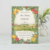 Personalized Mediterranean Wedding Invitation 招待状 (スタンド正面)