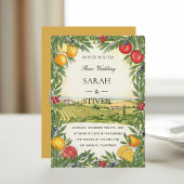 Personalized Mediterranean Wedding Invitation 招待状