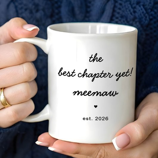 Personalized Meemaw Mug Best Chapter Yet コーヒーマグカップ