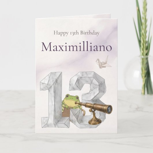 Personalized Meet Zochi 13th Birthday カード (正面)