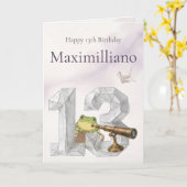 Personalized Meet Zochi 13th Birthday カード (黄色い花)