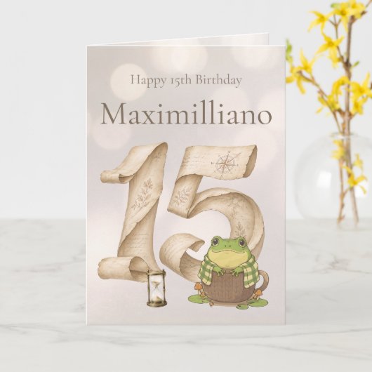 Personalized Meet Zochi 15th Birthday カード (黄色い花)