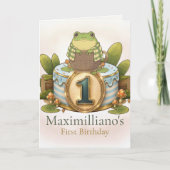 Personalized Meet Zochi 1st Birthday カード (正面)