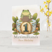 Personalized Meet Zochi 1st Birthday カード (黄色い花)