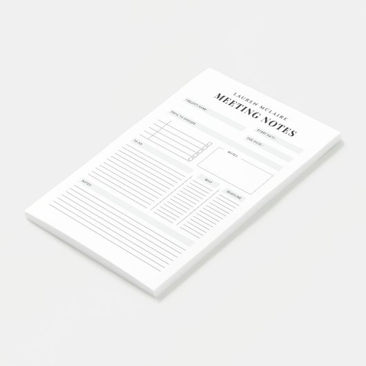 Personalized Meeting Notes Post-It® Notes ポストイット (アングル)